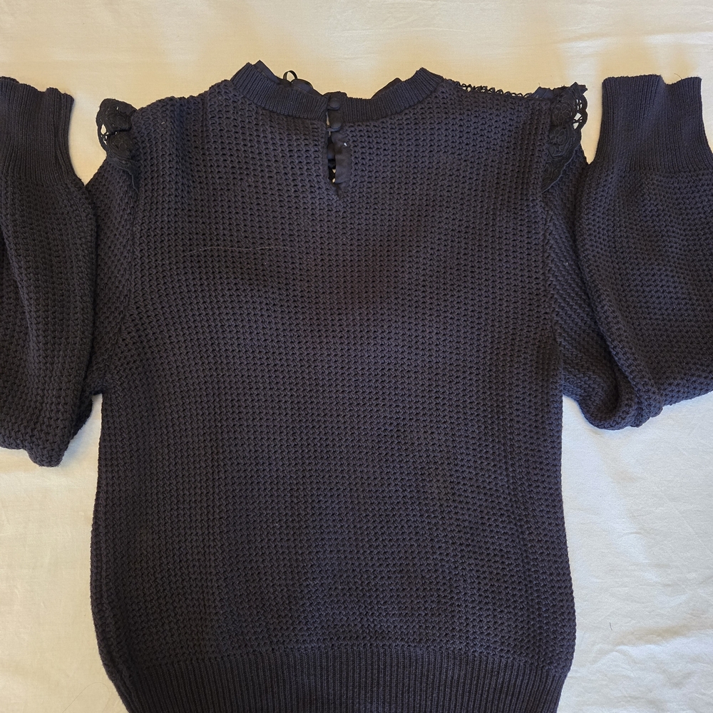 Antonio Melani X Jennifer Sumko Black Lace Sweater - Picture 5 of 11